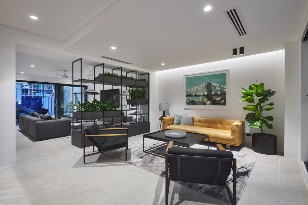 Modern living room in Perth.