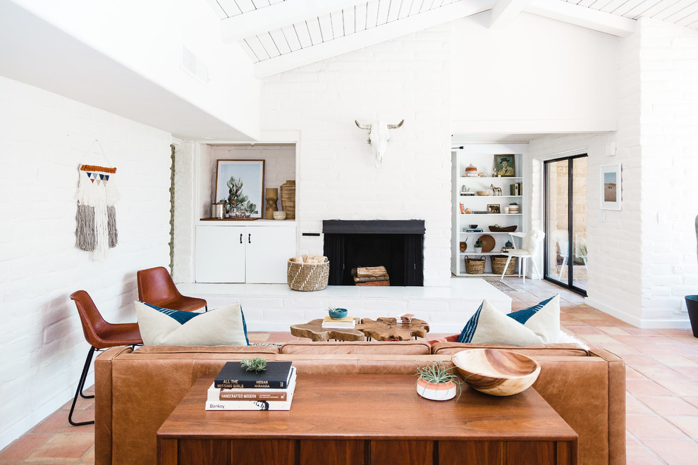 Inspiration for a southwestern living room remodel in San Diego