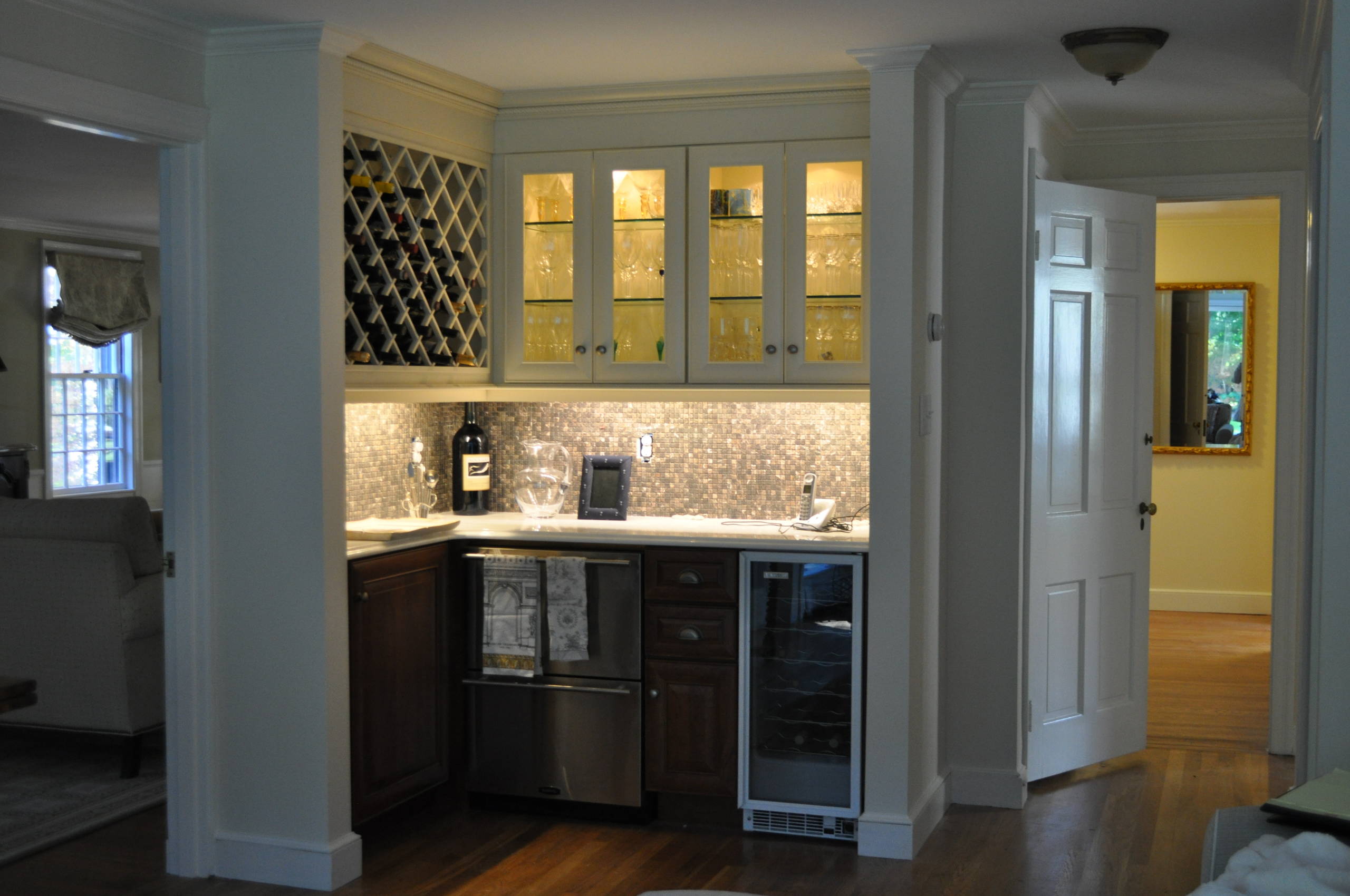 corner wet bar designs