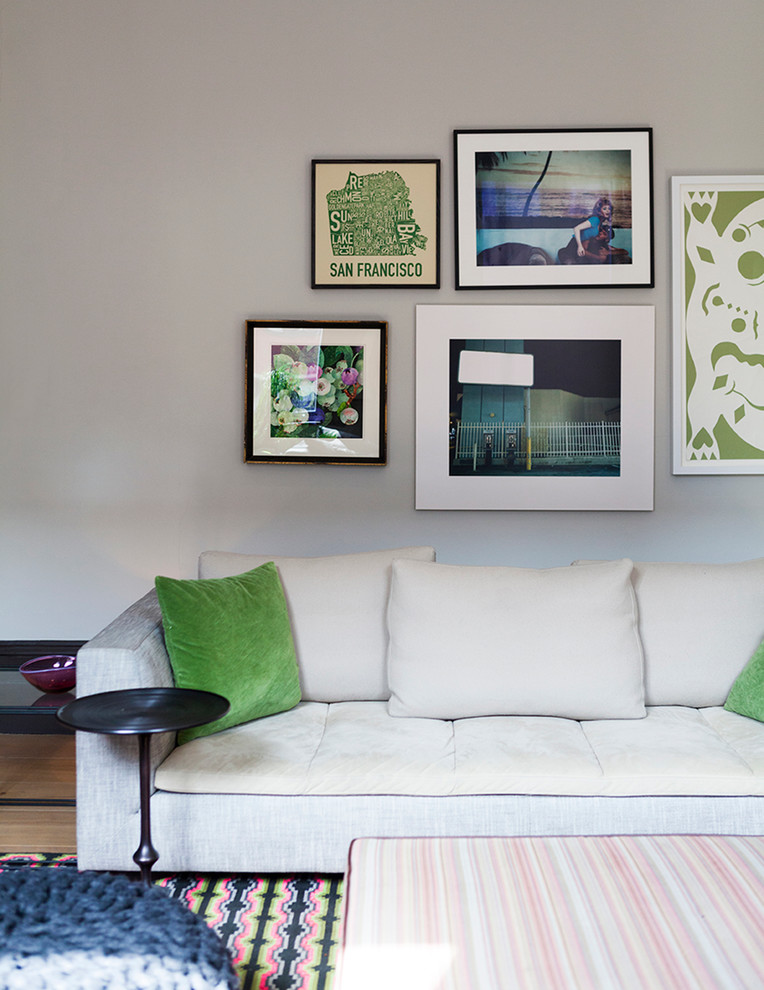Living room - contemporary living room idea in London