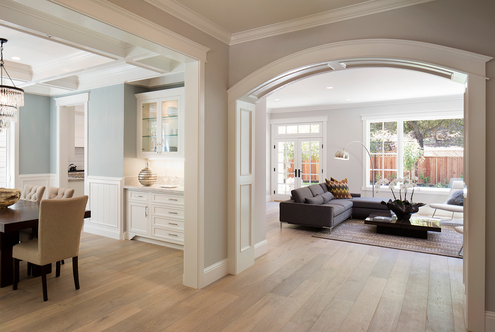 Inspiration for a large transitional living room remodel in San Francisco