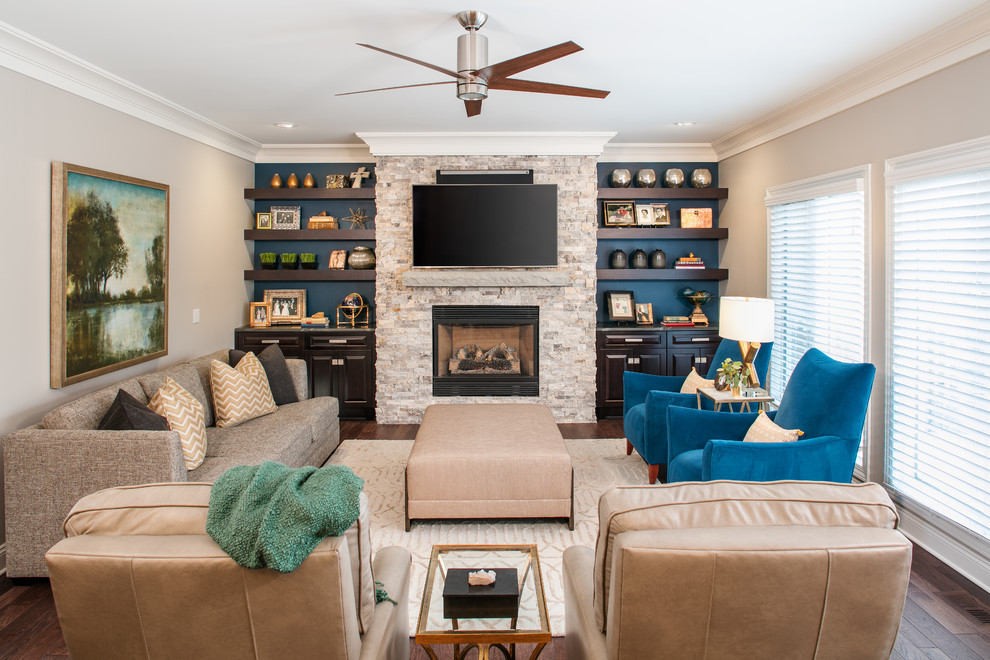 West Omaha Open Concept KitchenLiving Room Remodel Contemporary