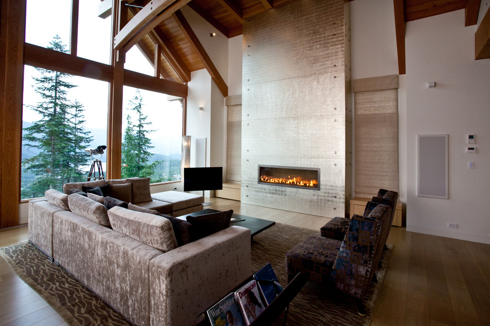 Contemporary living room in Vancouver.