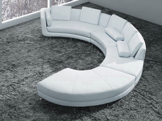 Modern U Shape Sectional Sofa In White