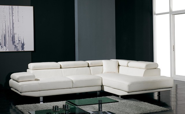 White bonded 2024 leather sectional
