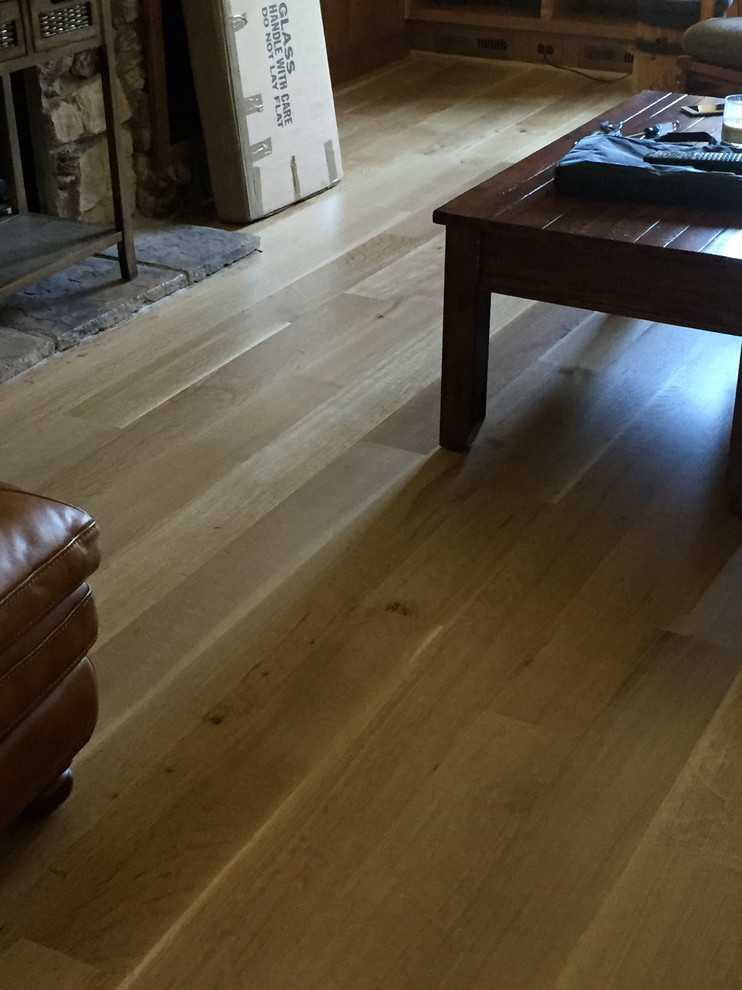 Wide Plank Quartersawn Character White Oak Traditional Living Room