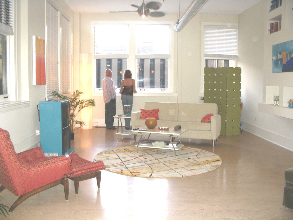 Inspiration for a contemporary living room remodel in Cincinnati