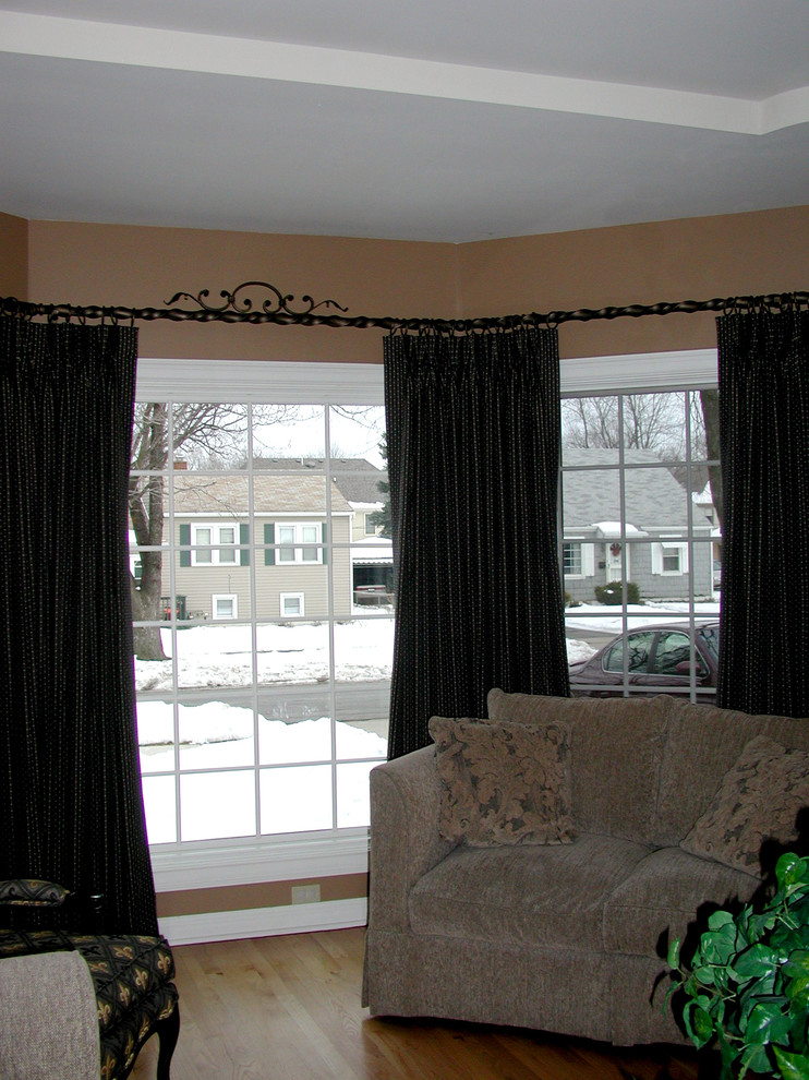 Window Treatments Panels Transitional Living Room Chicago by