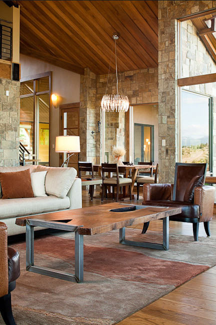 Living room - contemporary living room idea in Albuquerque