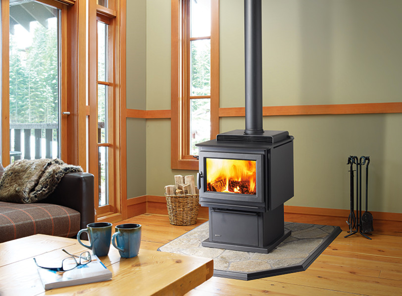 Wood Stoves Transitional Living Room New York by Hearth Haven