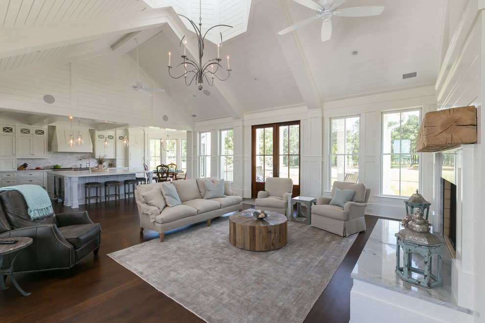Coastal living room in Charleston.