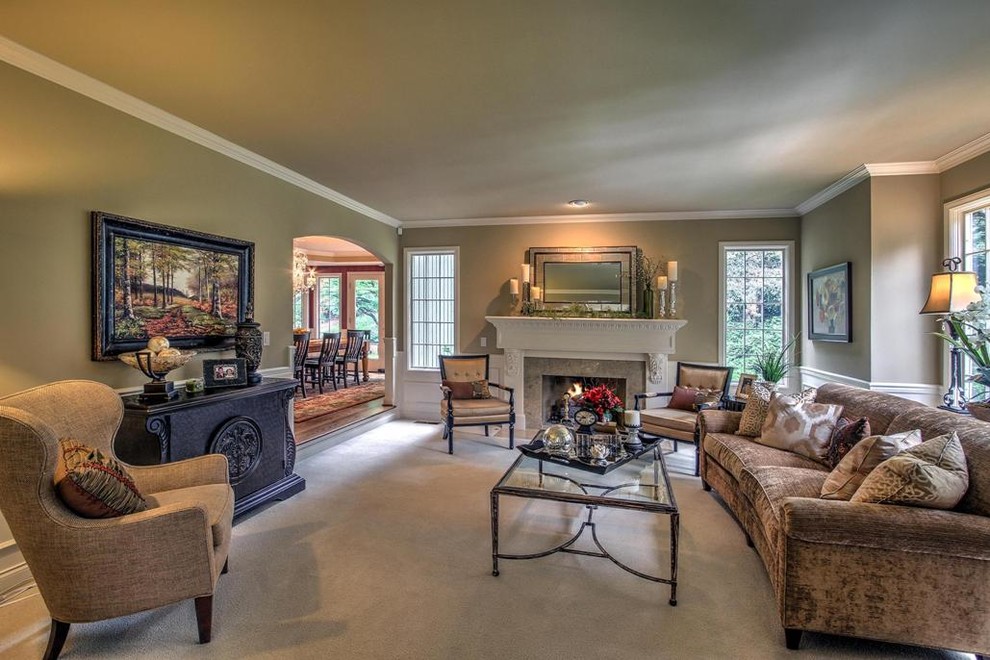 Woodinville Transitional Living Room Seattle by Kari Skoog