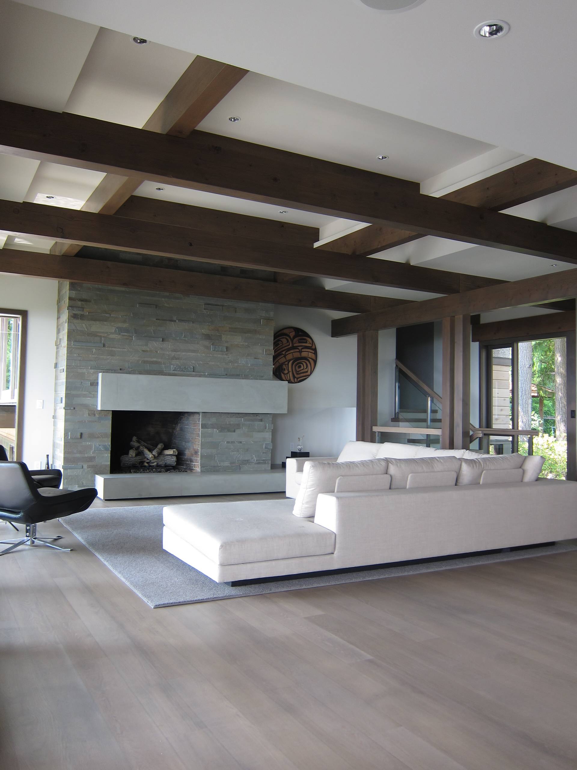 75 Gray Light Wood Floor Living Room