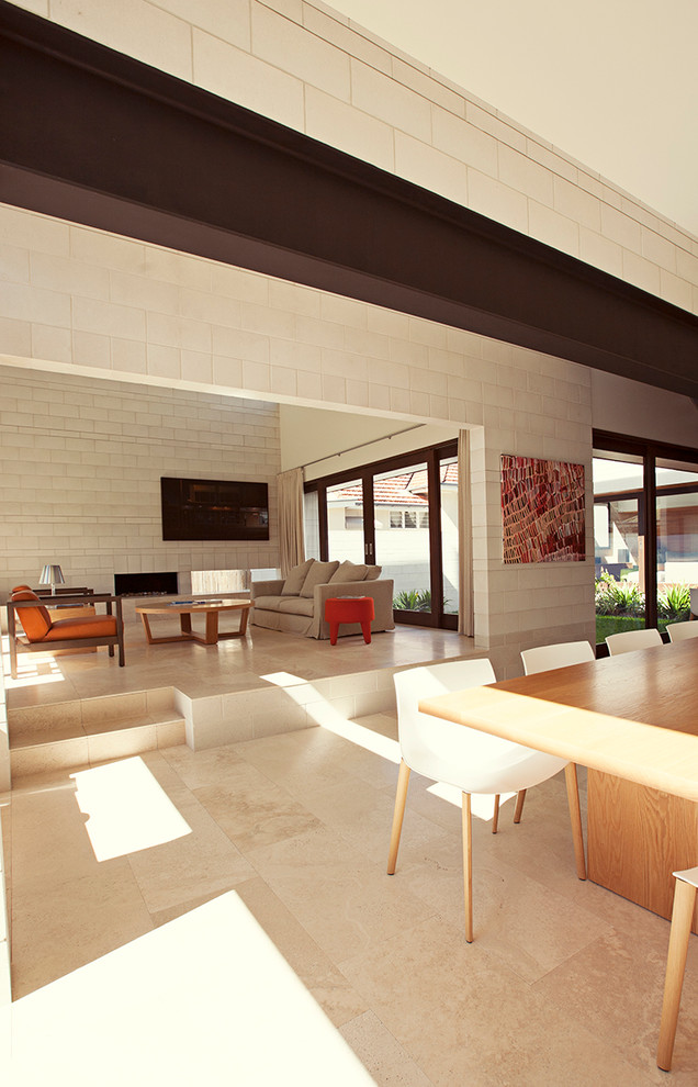 Design ideas for a modern living room in Brisbane.