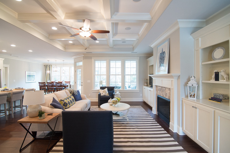 Inspiration for a coastal living room remodel in Wilmington