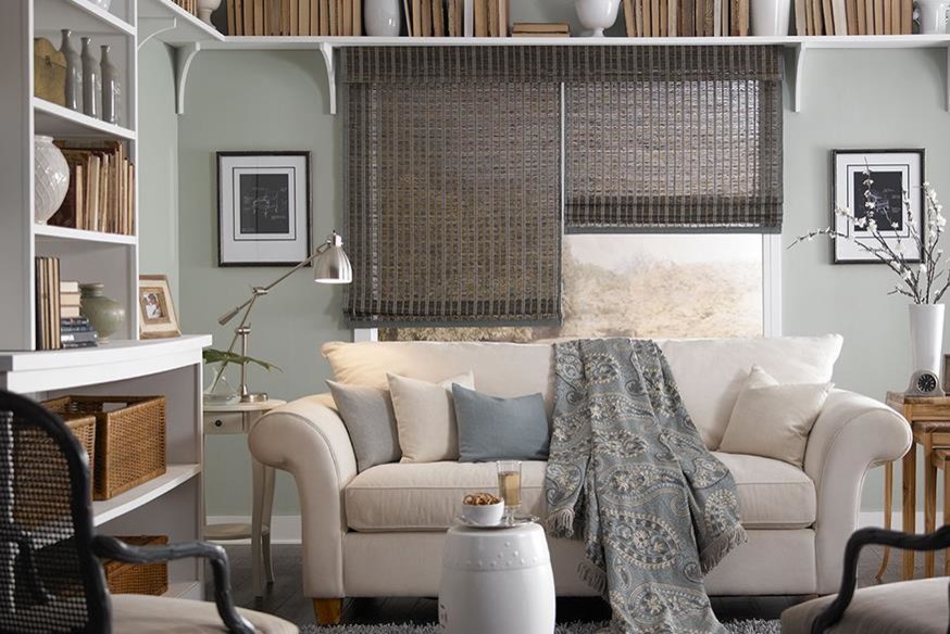 WOVEN WOOD ROMAN SHADES WOVEN WOOD BLINDS Lafayette Manh Truc