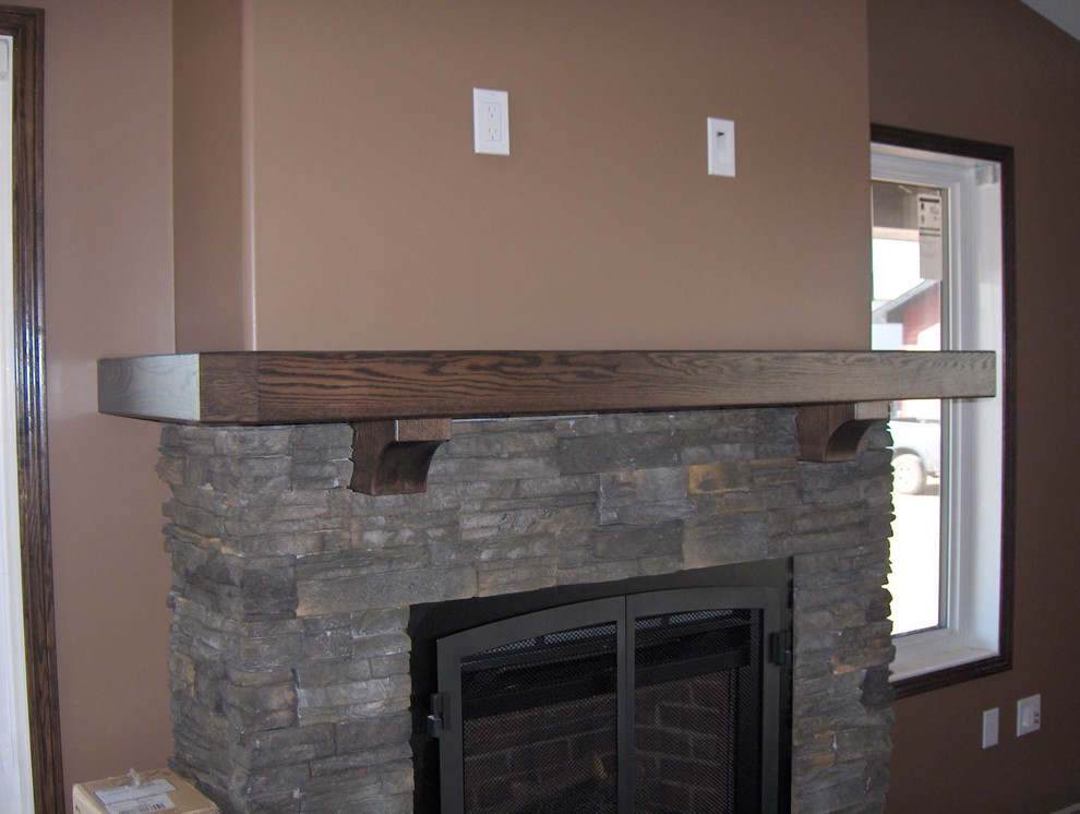Wrap Around Mantel Living Room Calgary by Hiebert Houzz