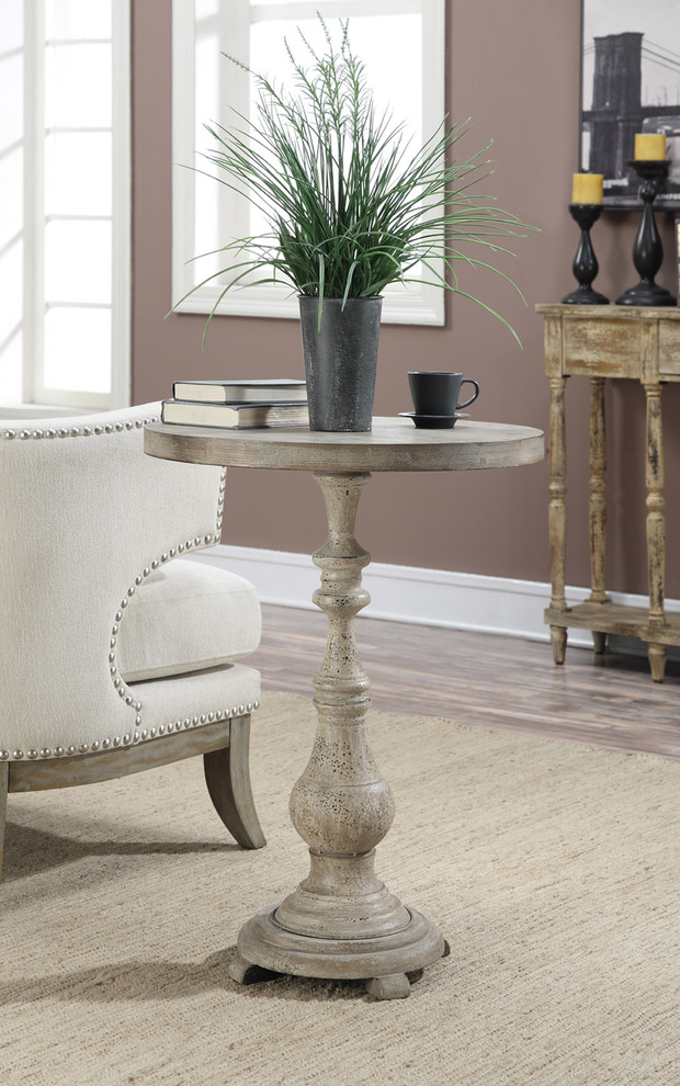 Wyoming Spindle Accent Table Contemporary Living Room Chicago