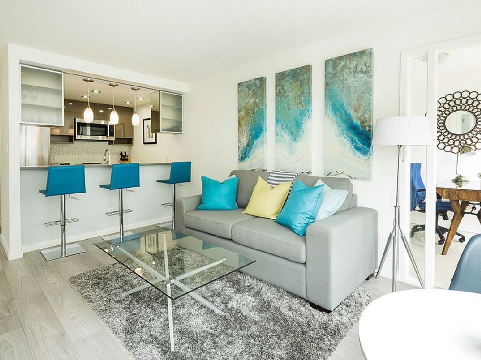 Yaletown 1 BR Modern Living Room Vancouver by The Living Lab