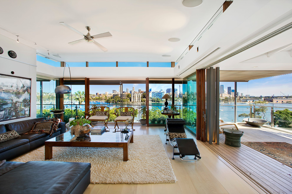 This is an example of a nautical living room in Sydney.