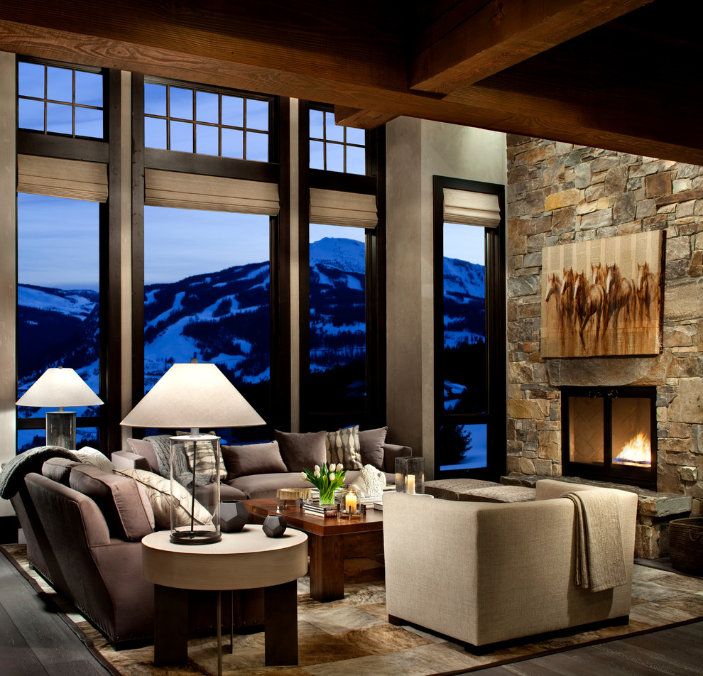 Yellowstone Club II Contemporary Living Room New York by LKID