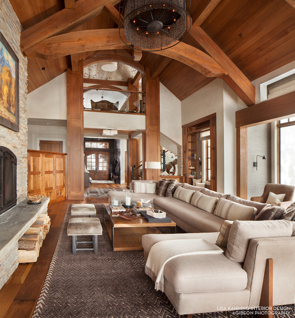 Yellowstone Club III Transitional Living Room New York by LKID