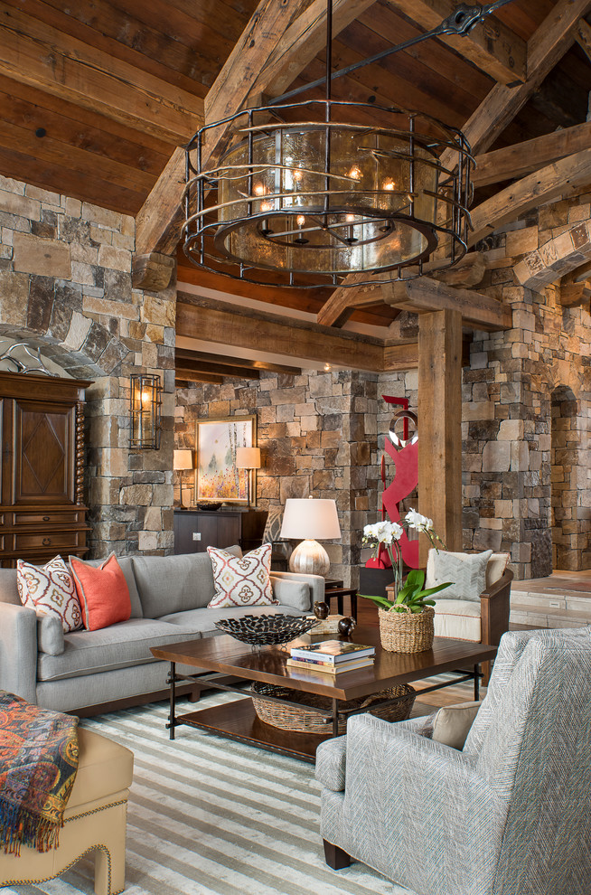 Yellowstone Club Residence - Rustic - Living Room - Other - by Tate Interiors  Houzz