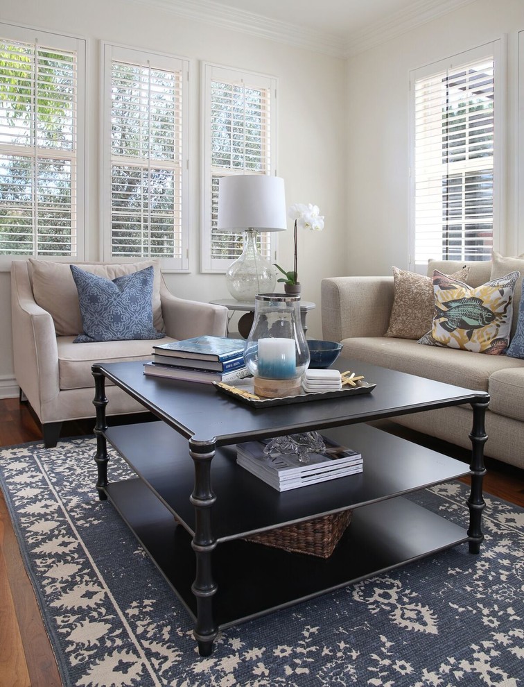 Ziani Townhouse, Newport Coast Beach Style Living Room Orange