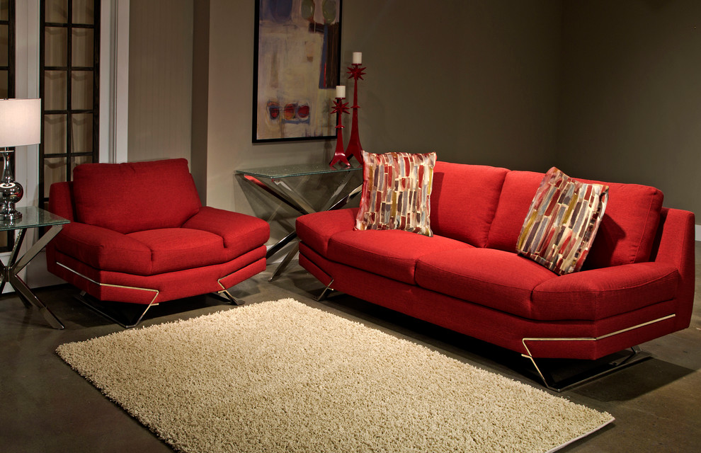 Zoey Red Sofa Modern Living Room Miami By El Dorado Furniture