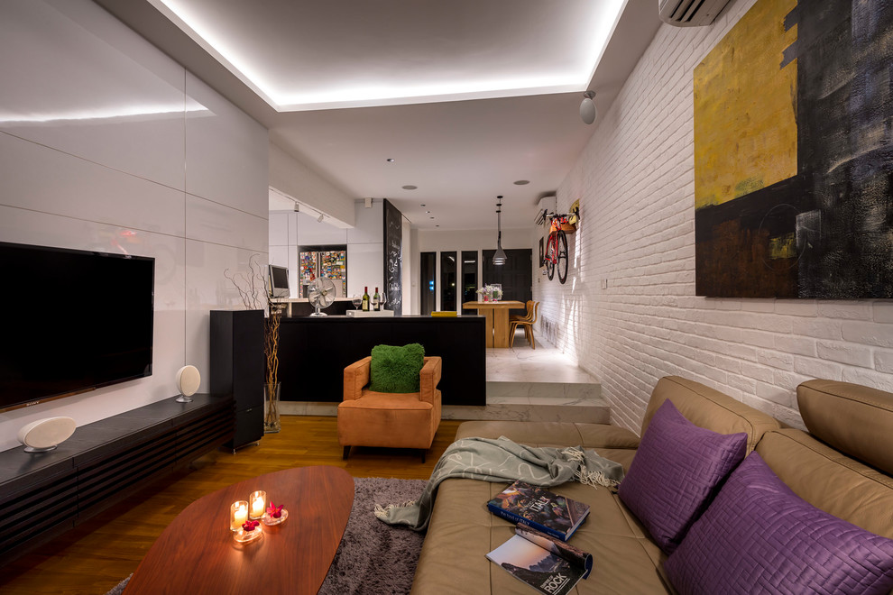 Photo of a contemporary living room in Singapore.