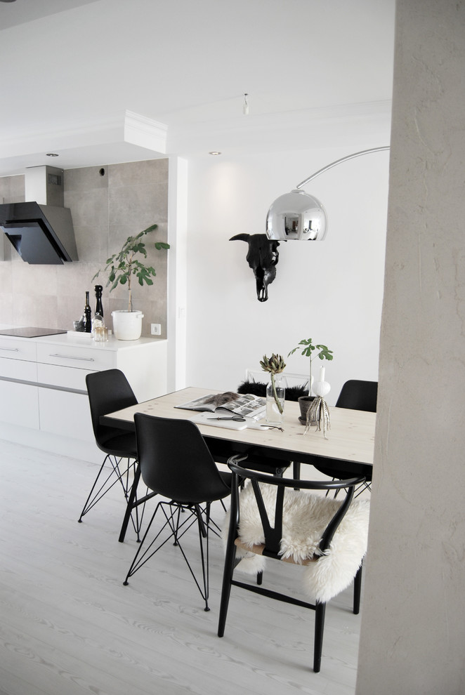 This is an example of a scandi dining room in Malmo.