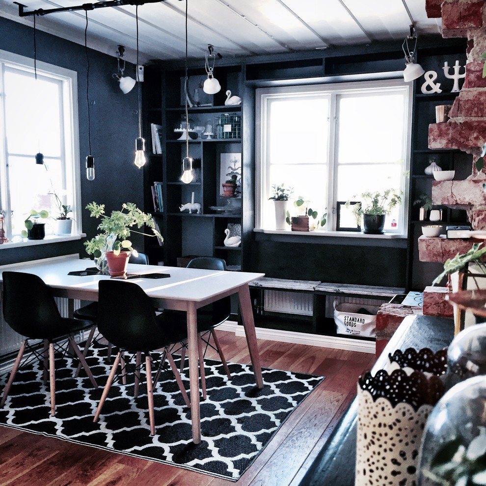 Inspiration for an eclectic dining room remodel in Orebro
