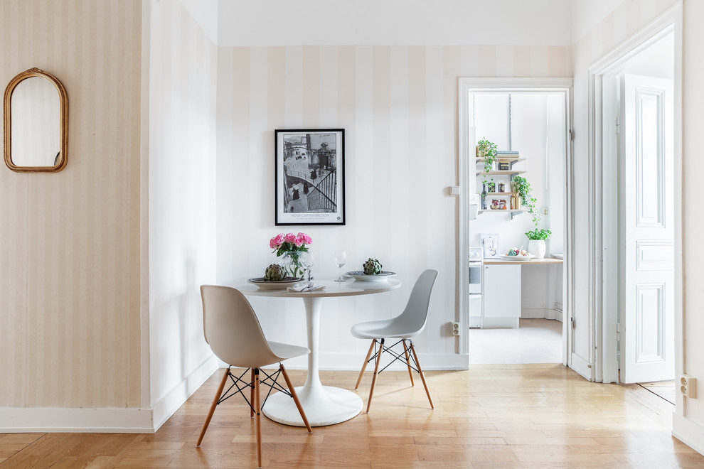 Transitional dining room photo in Stockholm