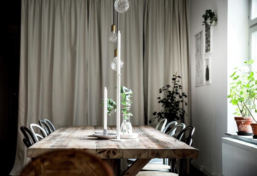 Пример оригинального дизайна: столовая в скандинавском стиле
