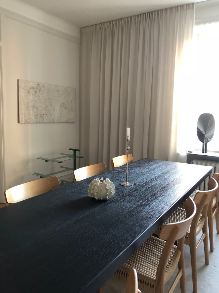 Mid-sized trendy enclosed dining room photo in Stockholm