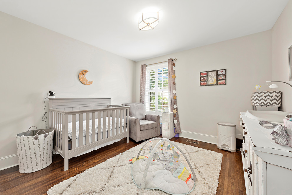 Design ideas for a traditional nursery in Charlotte.