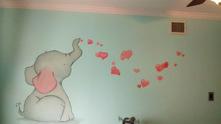 Baby Elephant Baby Room Asian Nursery San Diego By Art By Beata San Diego Muralist Houzz