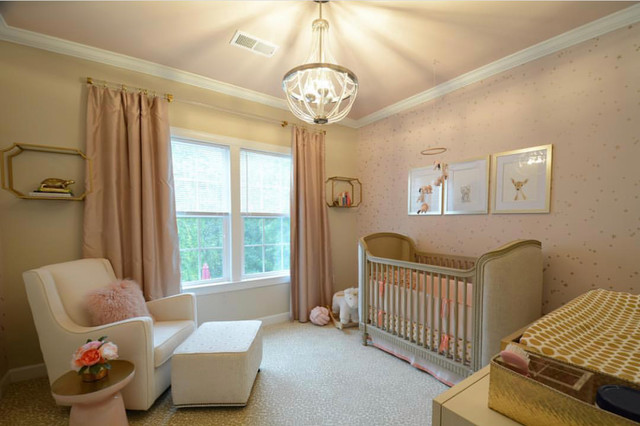 Blush and gold nursery sale