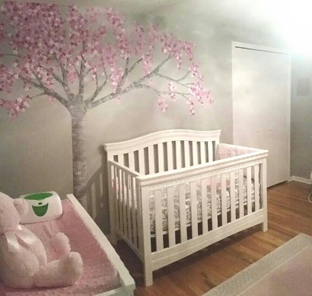 baby girl nursery murals