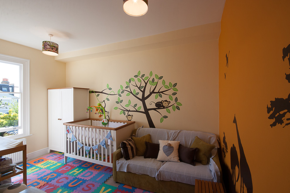 Inspiration for a classic nursery in London.
