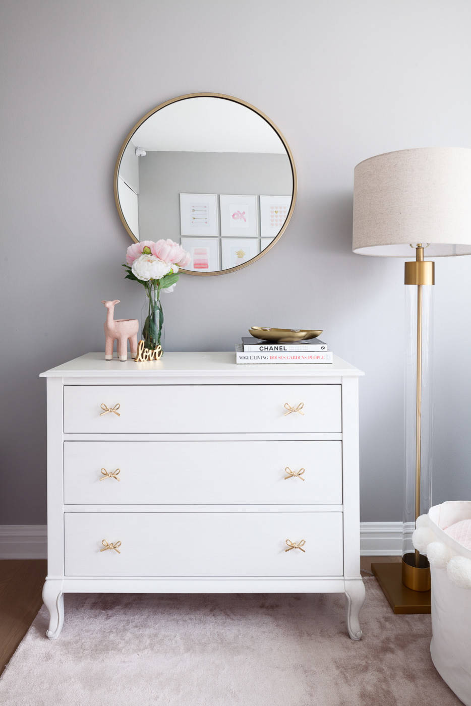 white nursery mirror