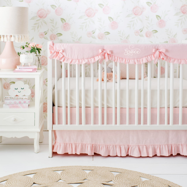 linen nursery bedding