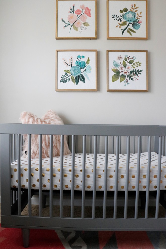 modern baby girl room