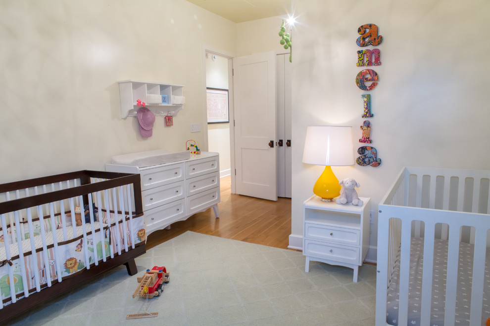 Inspiration for a contemporary nursery remodel in New York