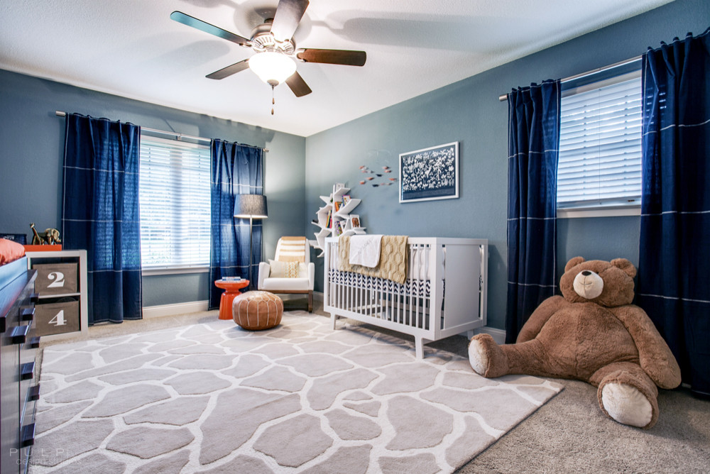 75 Beautiful Nursery With Blue Walls Ideas And Designs January 2024 Houzz Uk