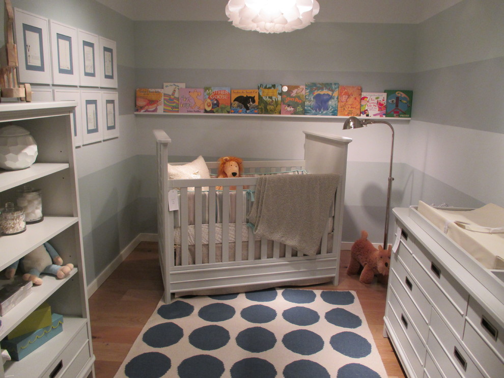 Design ideas for an eclectic gender neutral nursery in Other.