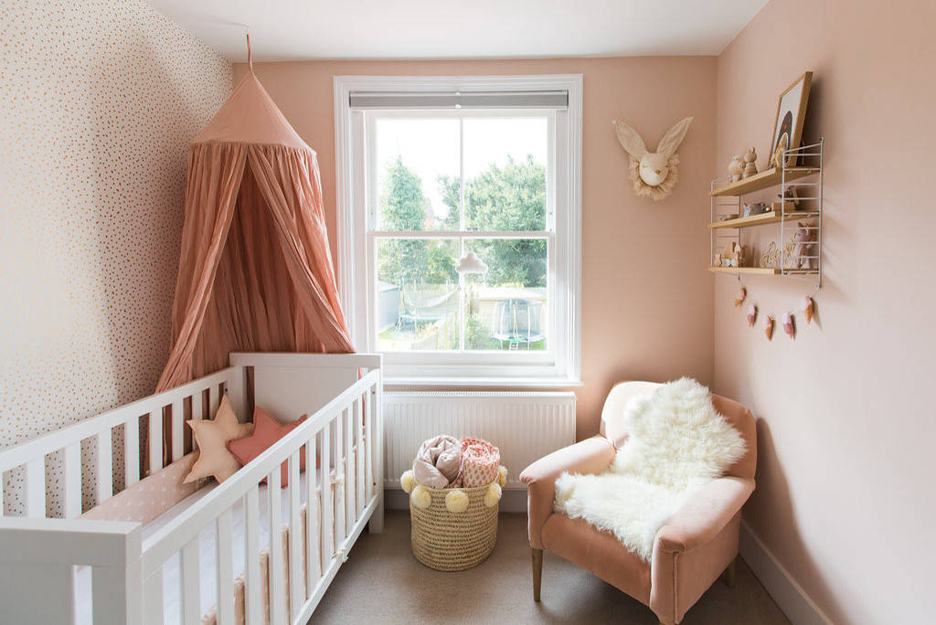 75 Nursery with Pink Walls Ideas You'll Love - March, 2024