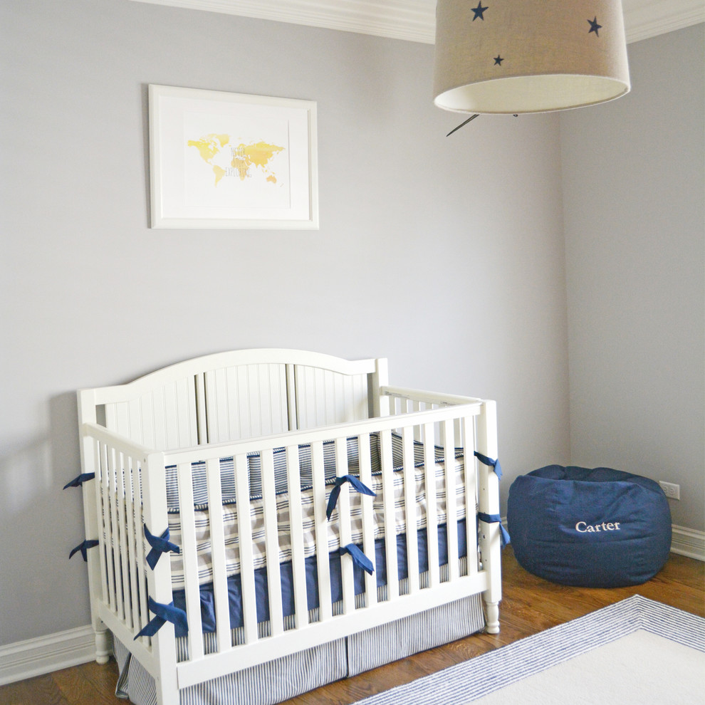 Aménagement d'une chambre de bébé contemporaine.