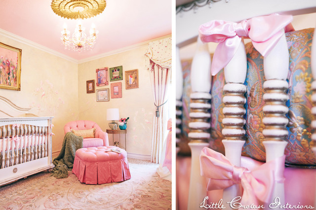 Gold and pink crib bedding hot sale