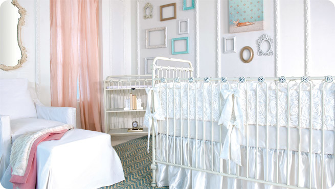 Design ideas for a vintage nursery for girls in Baltimore.